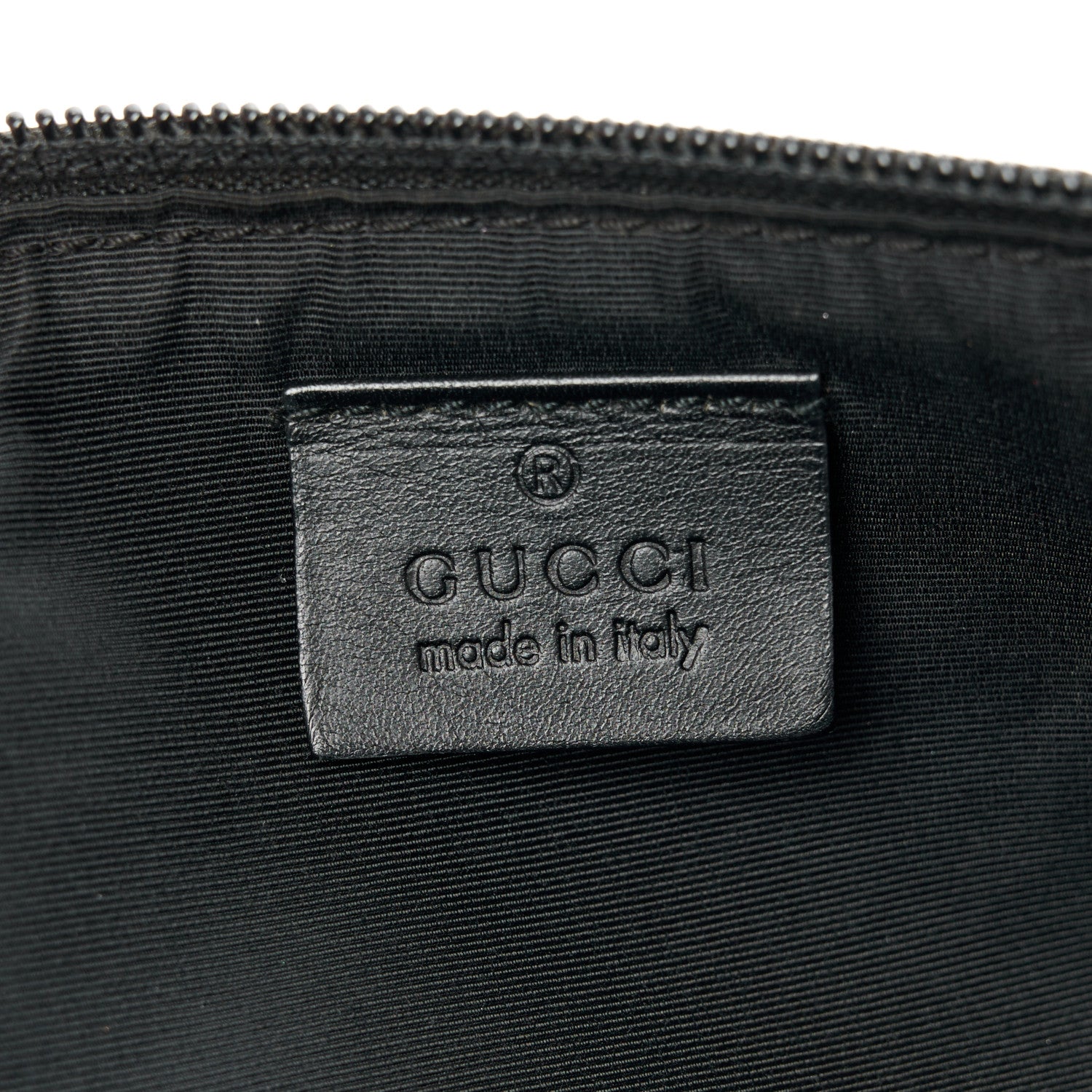 Gucci Denim Monogram Boat Pochette Black 6 of 10