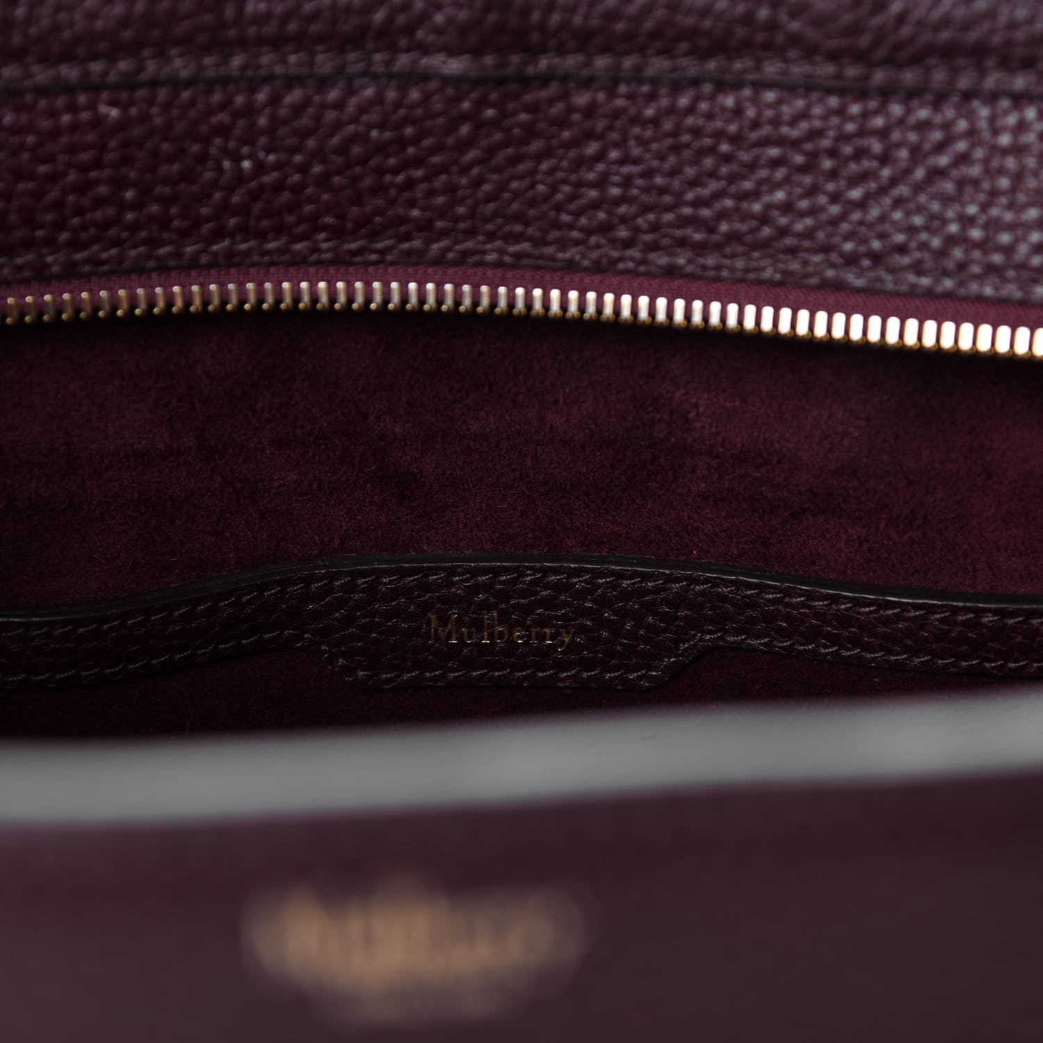 Mulberry Grain Vegetable Tanned Calfskin Zipped Bayswater Oxblood 12 of 13