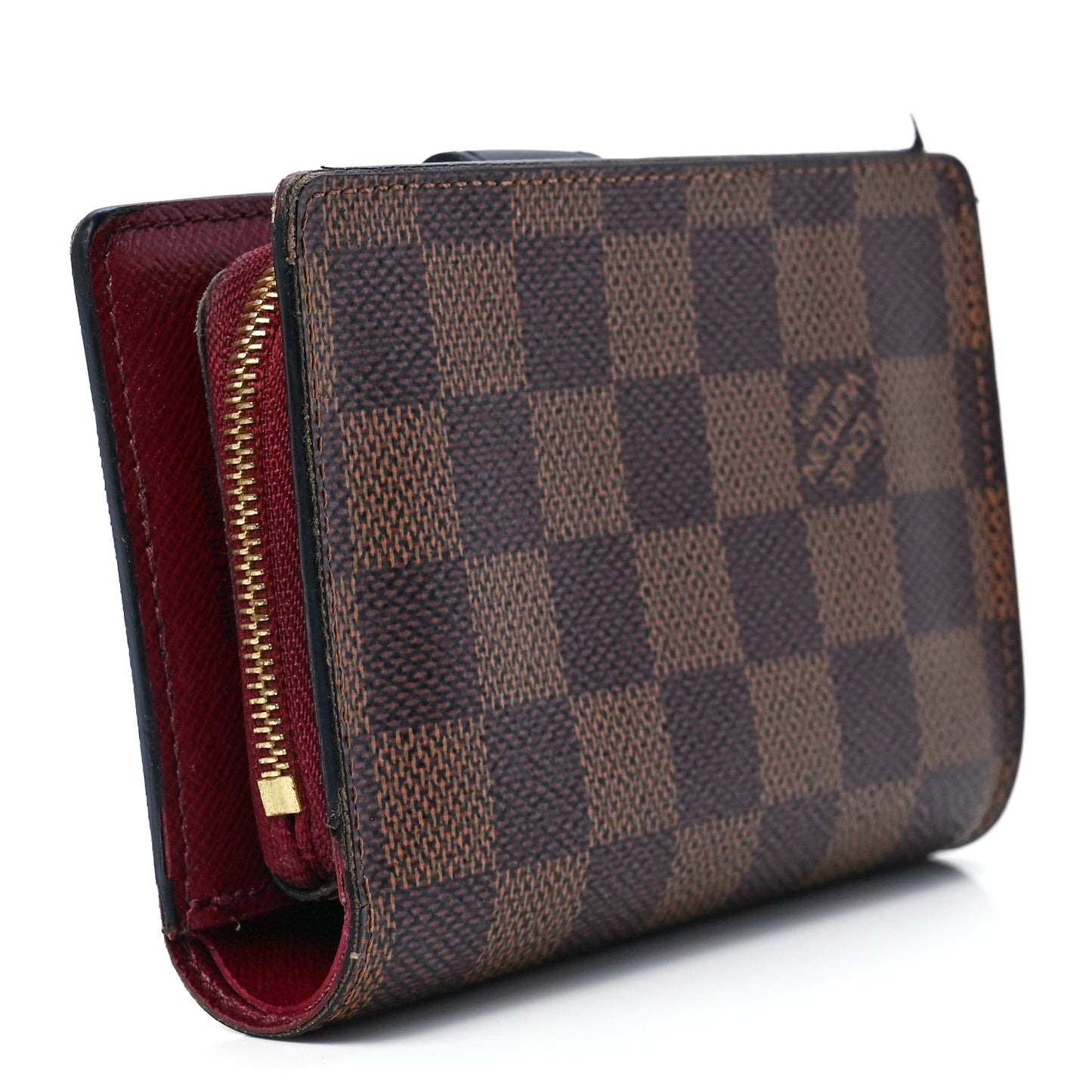Damier Ebene Juliette Wallet Bordeaux Black