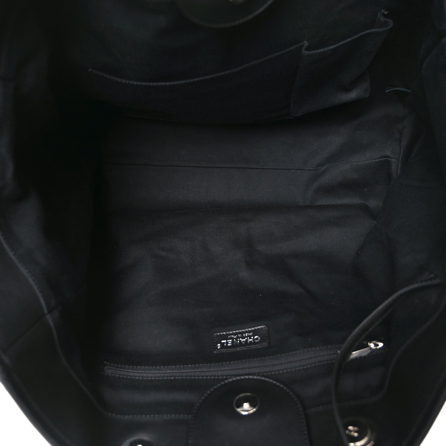 Chanel Shearling Large Deauville Tote Black 5 of 10