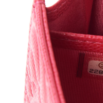 Chanel Caviar Camellia Embossed Flap Wallet Fuschia 9 of 9