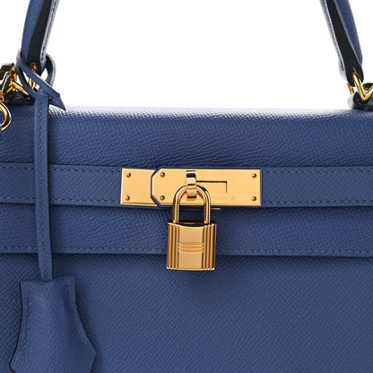 Hermes Epsom Kelly Sellier 28 Bleu Brighton 7 of 10