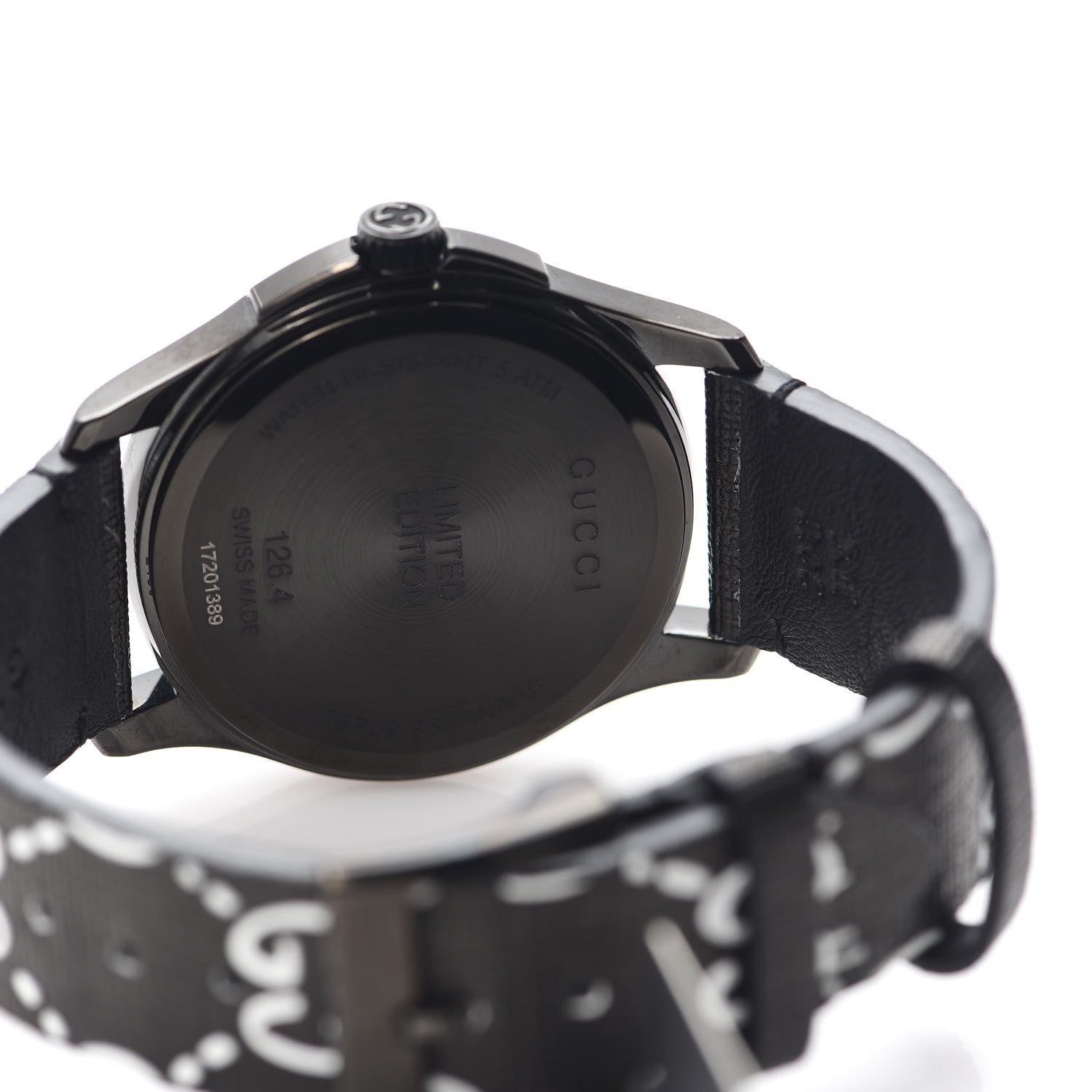 Gucci PVD Stainless Steel Canvas 38mm G-Timeless Ghost Quartz Watch Black 5 of 6