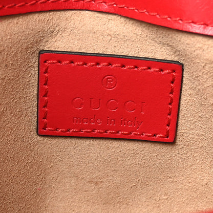 Gucci Calfskin Matelasse Super Mini GG Marmont Shoulder Bag Hibiscus Red 7 of 10