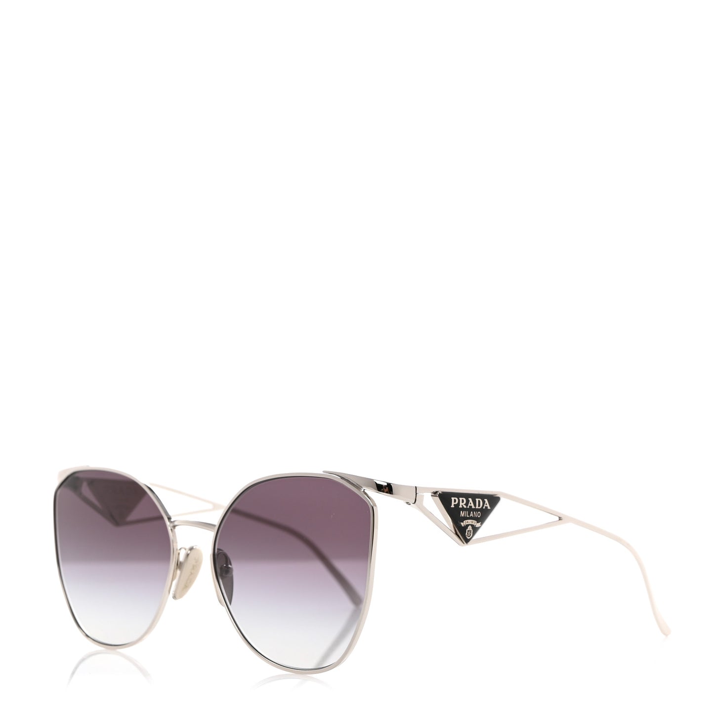 Metal Symbole Triangle Logo Sunglasses SPR50Z Silver Black