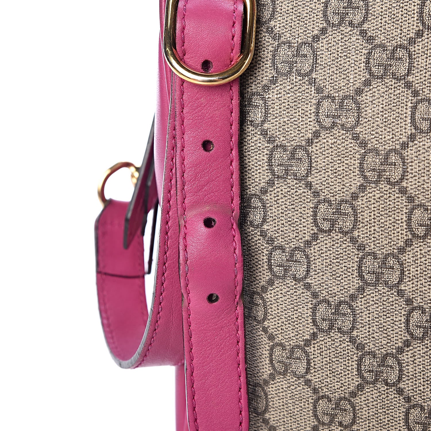 Gucci GG Supreme Monogram Medium Boston Beige Hibiscus Red New Rosette 21 of 33