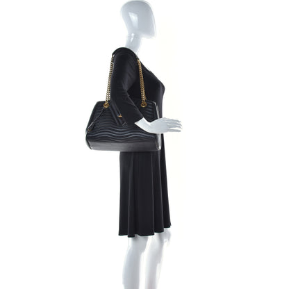 Louis Vuitton Calfskin New Wave Chain Tote Black 3 of 10