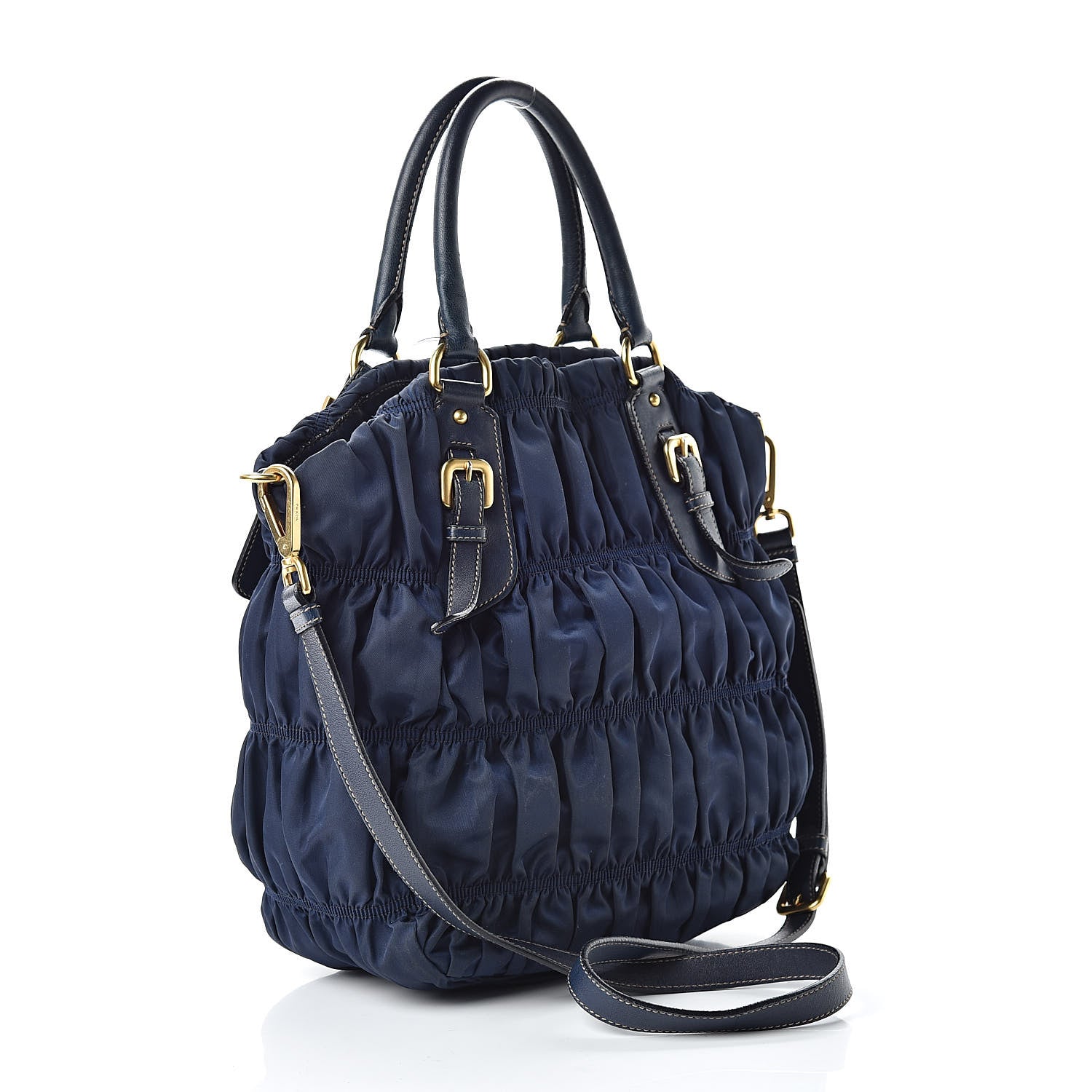 Prada Tessuto Nylon Gaufre Tote Bleuette 3 of 16