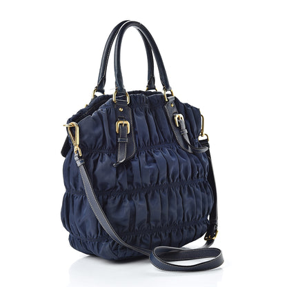 Prada Tessuto Nylon Gaufre Tote Bleuette 3 of 16