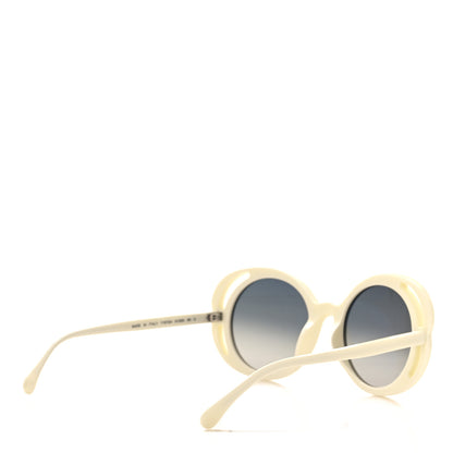 Chanel Acetate Round Sunglasses 71572A White 4 of 7