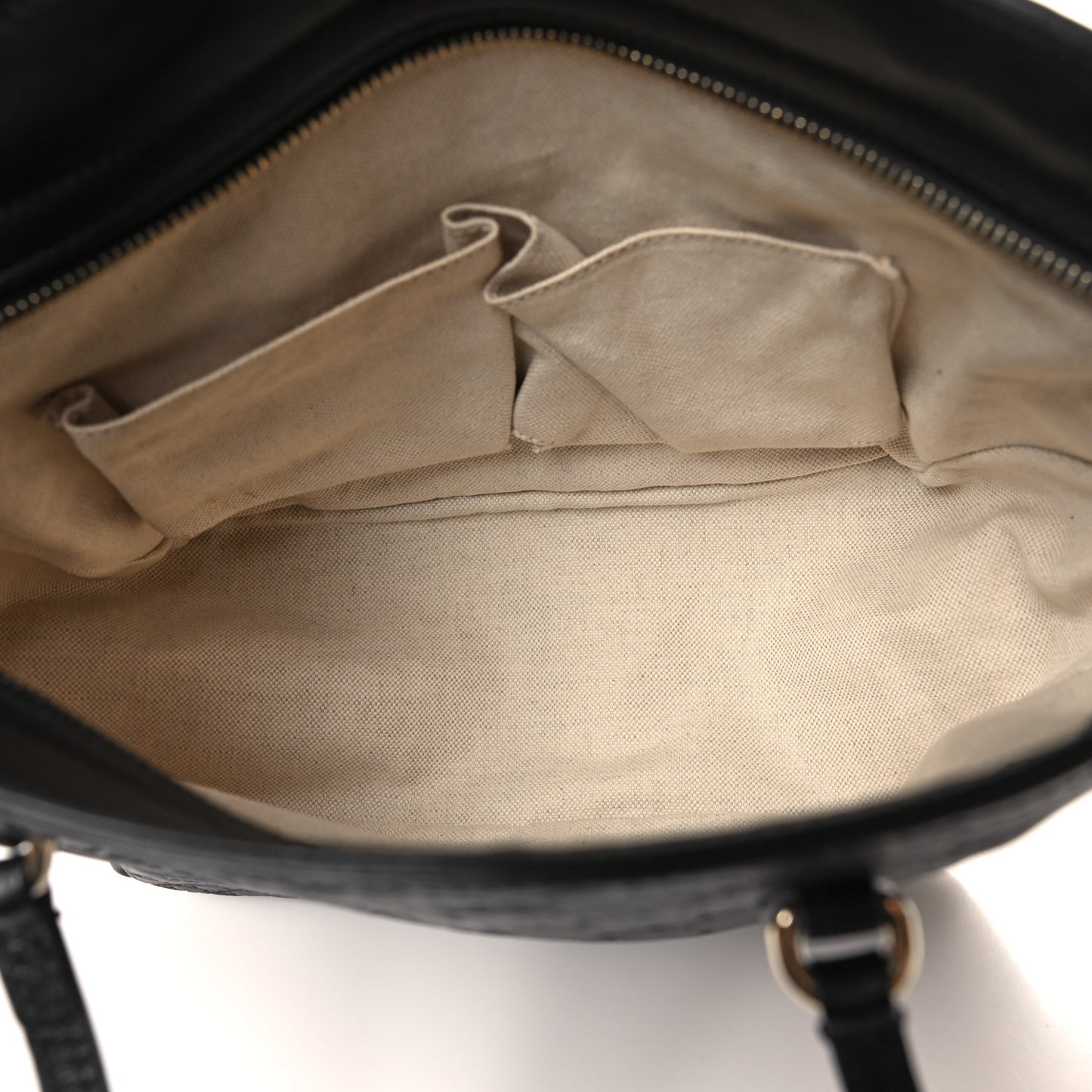 Guccissima Small Bree Zippered Tote Black