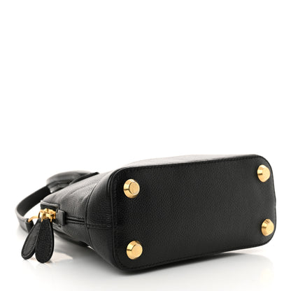 Balenciaga Signature Grained Calfskin XXS Ville Top Handle Bag Black White 4 of 10