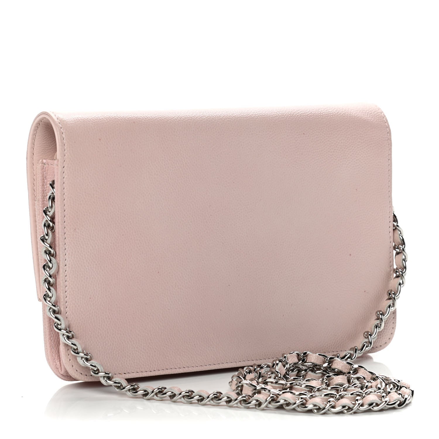 Chanel Caviar Sevruga Wallet On Chain WOC Pink 4 of 15