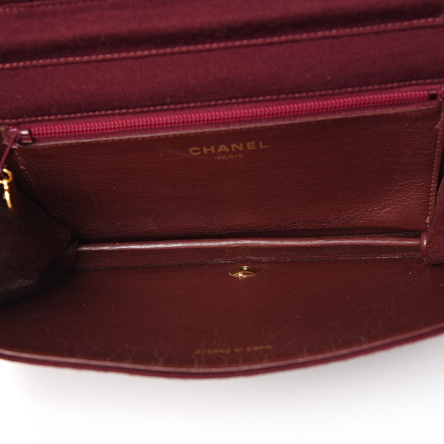 Chanel Jersey Quilted Small Single Flap Dark Red 5 of 12