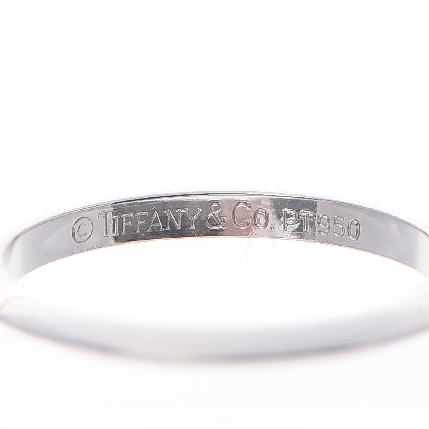Platinum 2mm Knife Edge Band Ring 4.5