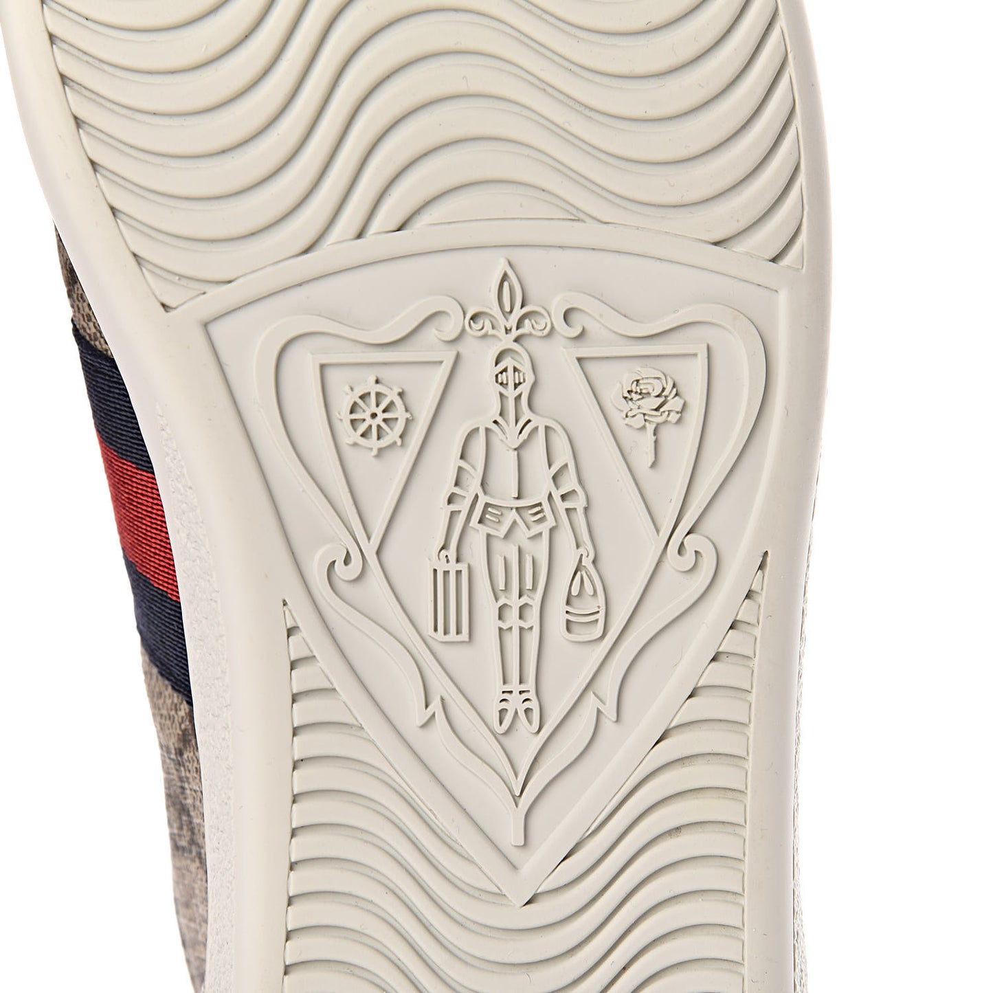 GG Supreme Monogram Womens Ace Low-Top Sneaker 37 Beige