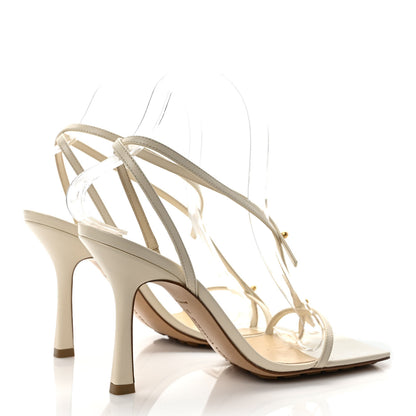 Bottega Veneta Lambskin Studded Stretch Multi Strap 90mm Sandals 37.5 Sea Salt 4 of 8