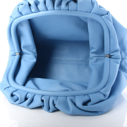 Bottega Veneta Smooth Butter Calf The Pouch Oversized Clutch Sky Blue 5 of 9