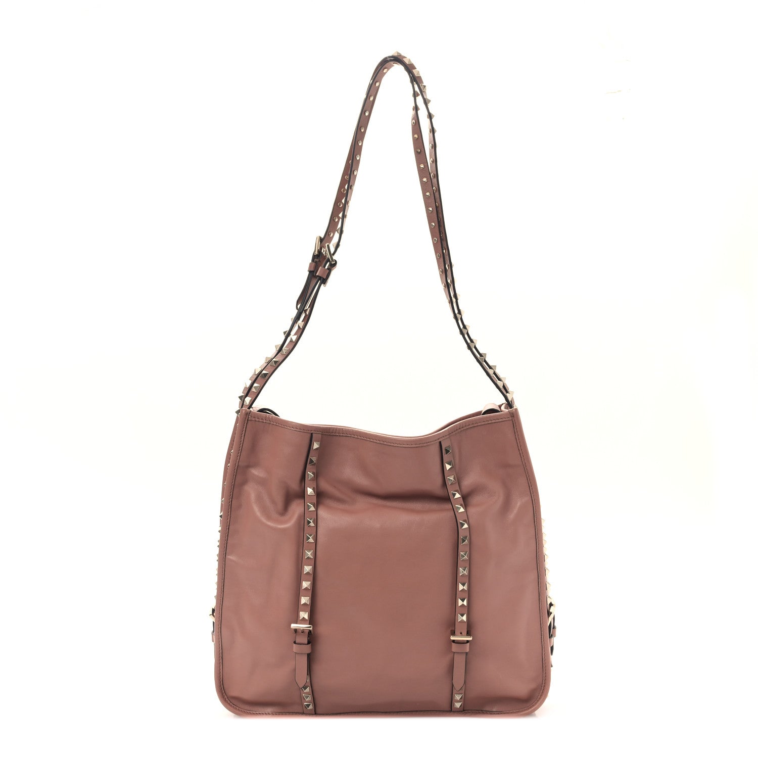 Valentino Garavani Vitello Rockstud Shopper Tote Poudre 1 of 8