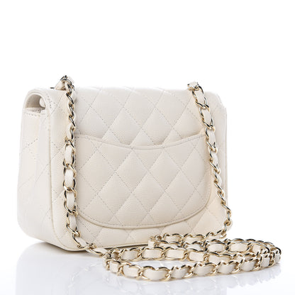 Chanel Caviar Quilted Mini Square Flap White 3 of 11