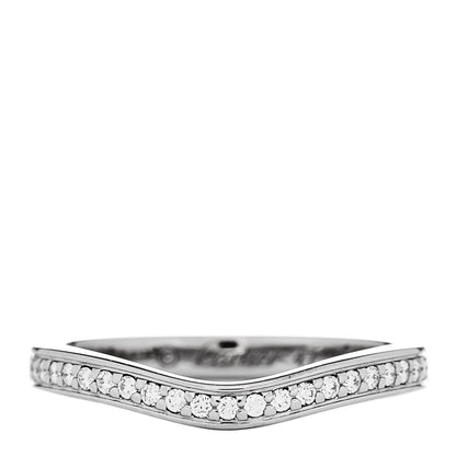 Cartier Platinum Diamond Ballerine Wedding Band Ring 47 4.25 1 of 4