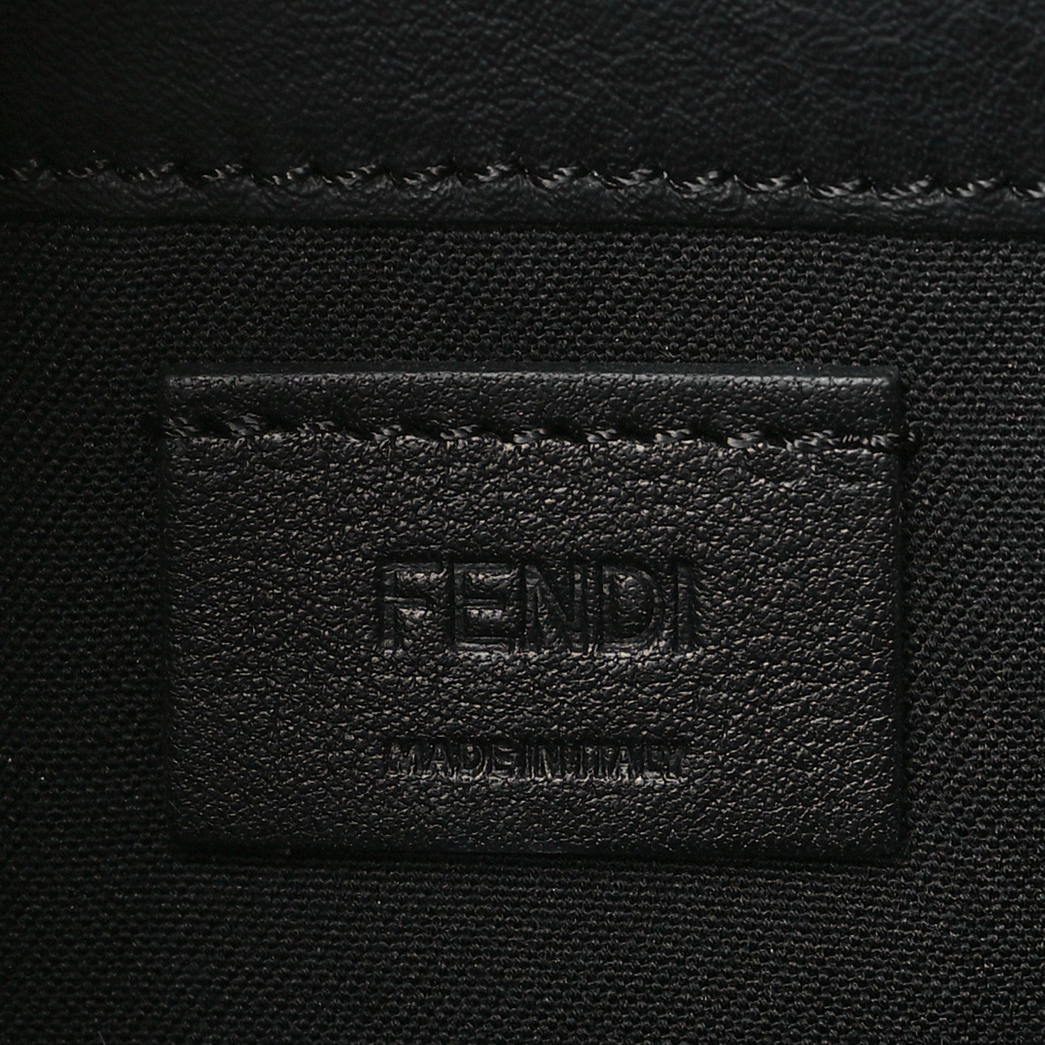 Fendi Vitello Flamingo Tube Wallet on Chain Black 6 of 9