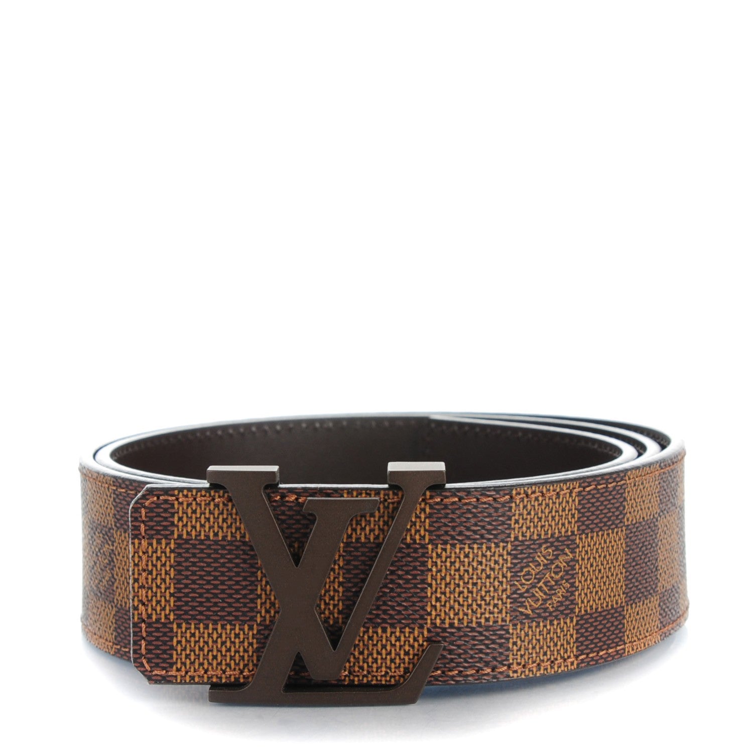Louis Vuitton Damier Ebene LV Initiales Belt 90 36 1 of 8