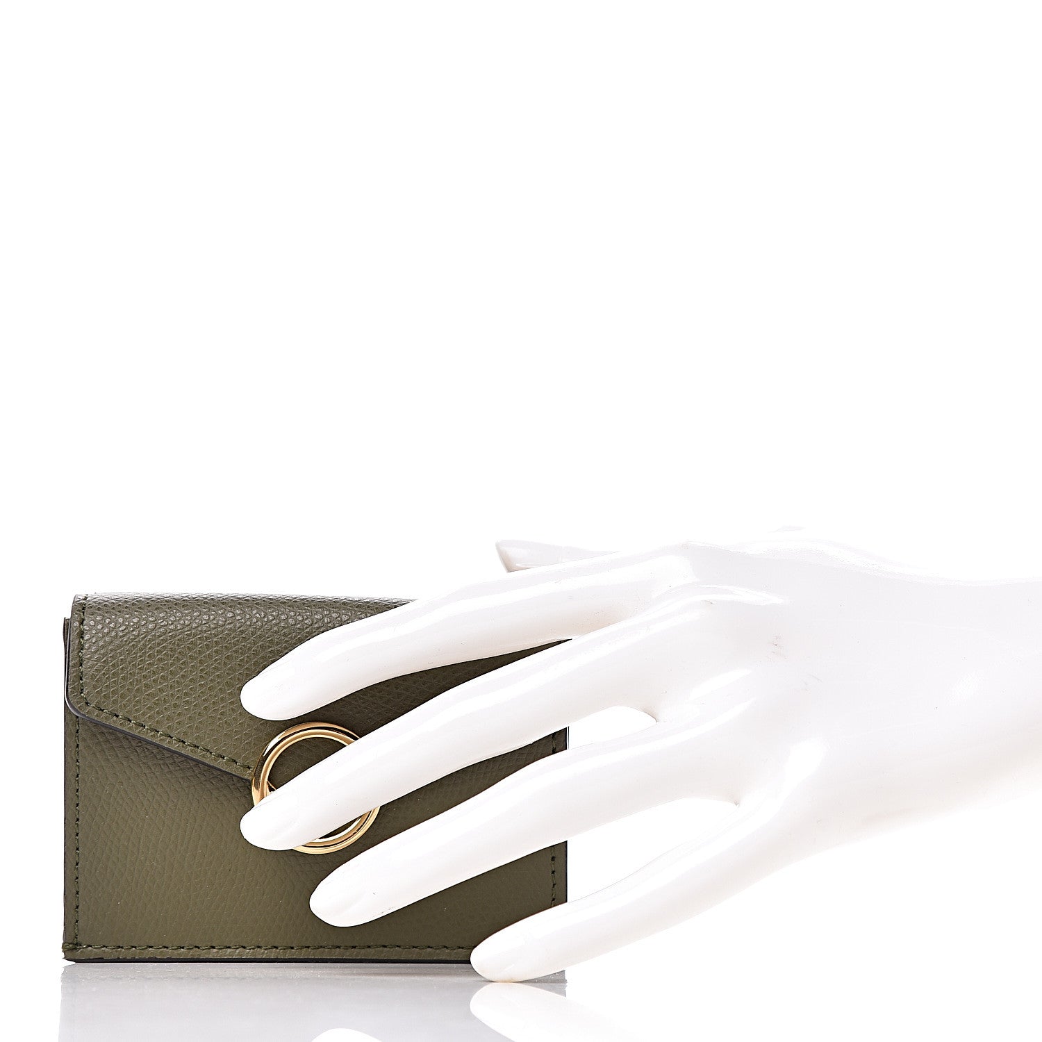 Fendi Vitello Cruise F is Fendi Micro Tri-Fold Envelope Wallet Asparago 2 of 8