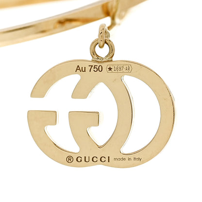 Gucci 18K Yellow Gold Running G Square Round Single Earring 6 of 7