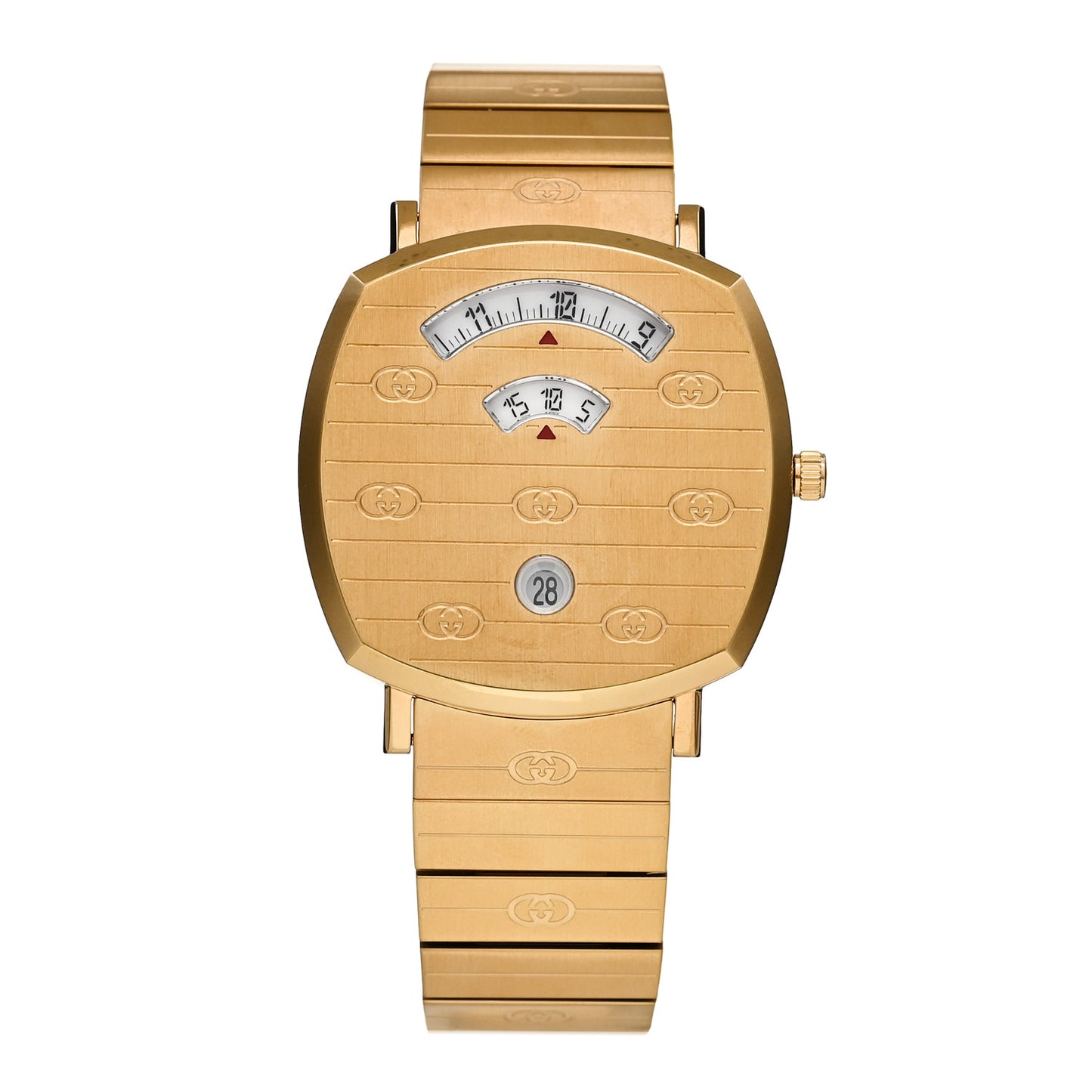 Stainless Steel 38mm Grip Quartz Watch Gold