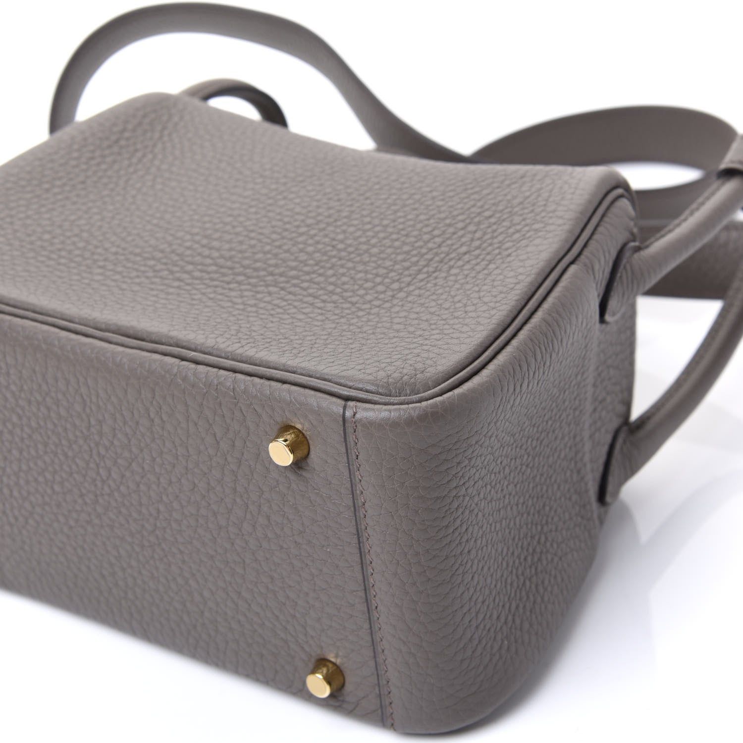 Hermes Taurillon Clemence Mini Lindy 20 Etain 8 of 11