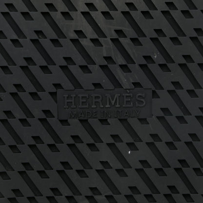 Hermes Calfskin Mens Chypre Sandals 42 Black 10 of 15