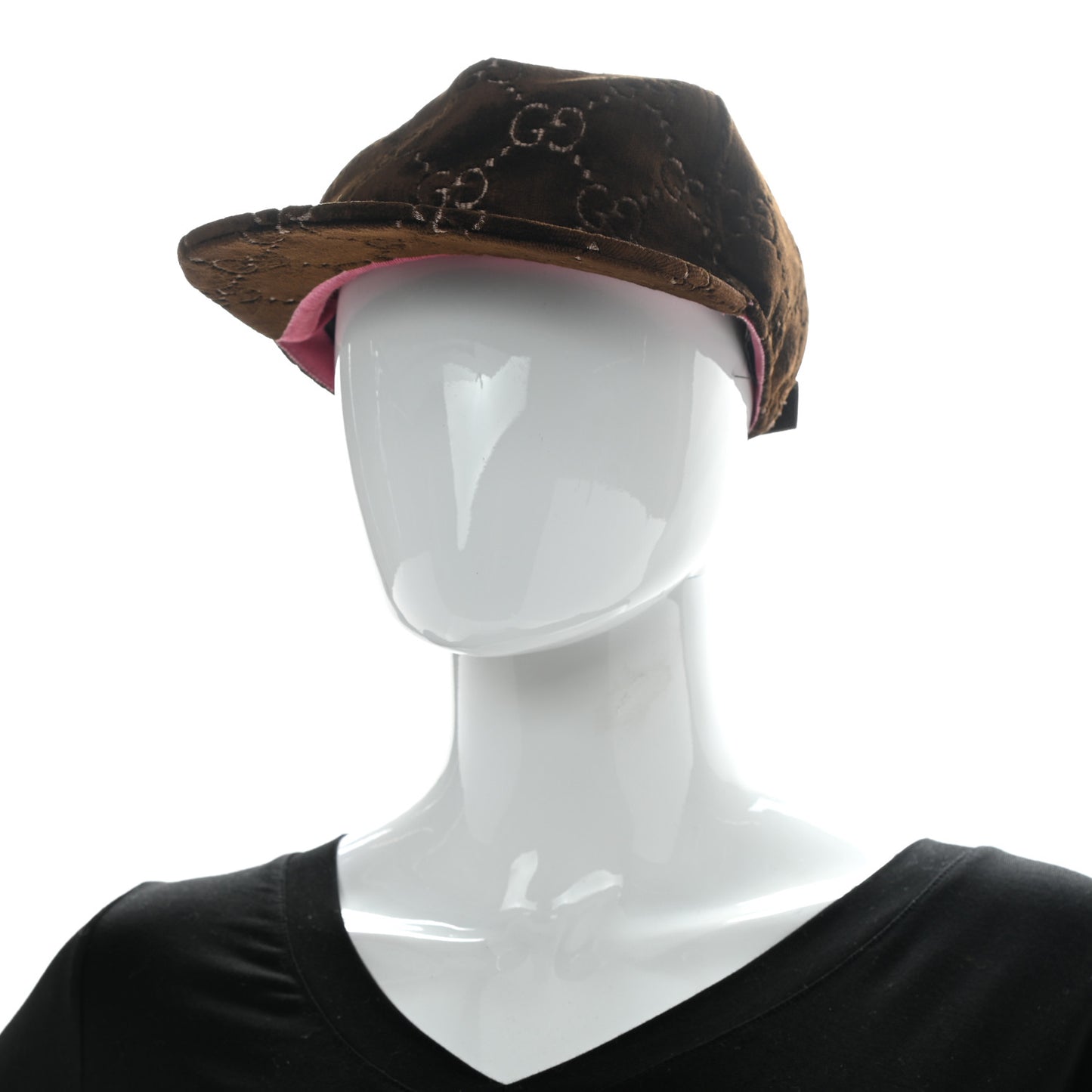 Velvet GG Monogram Baseball Cap XL Brown