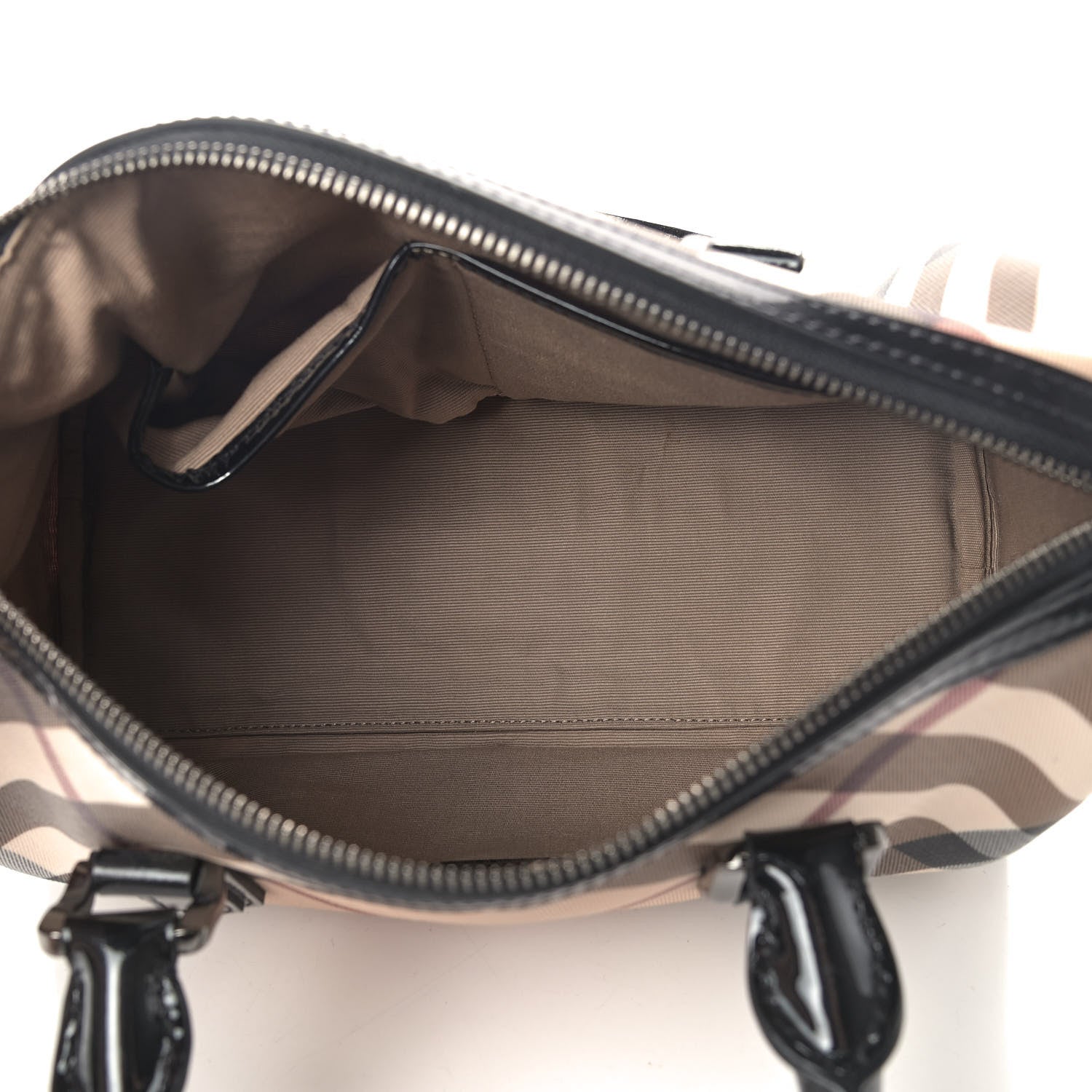 Burberry Nova Check Small Chester Bowling Bag Black 4 of 11