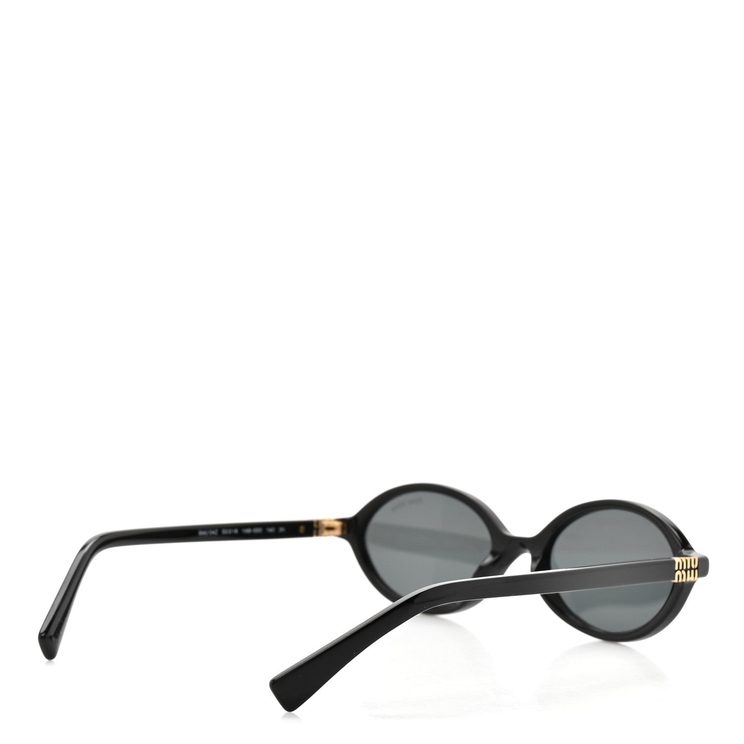 Miu Miu Acetate Oval Regard Sunglasses SMU04Z Black 4 of 8