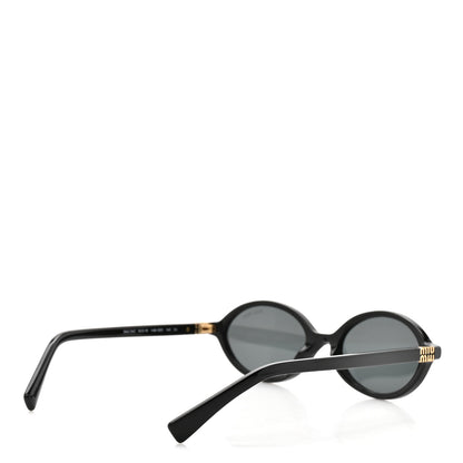 Miu Miu Acetate Oval Regard Sunglasses SMU04Z Black 4 of 8