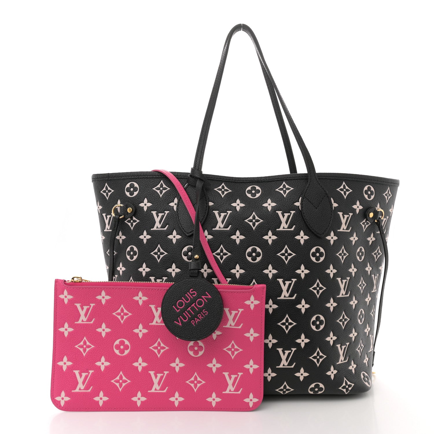 Louis Vuitton Empreinte Spring In The City Neverfull MM Black White Pink 3 of 11