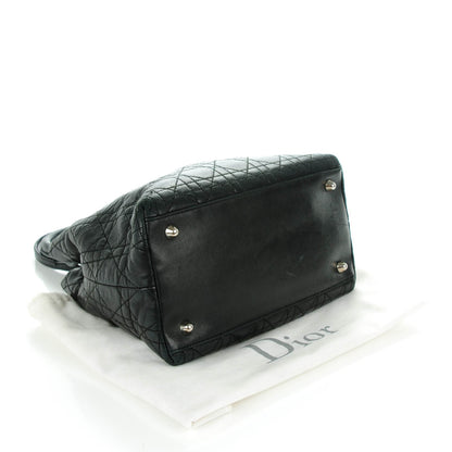 Christian Dior Lambskin Cannage Small Soft Lady Dior Tote Black 4 of 8