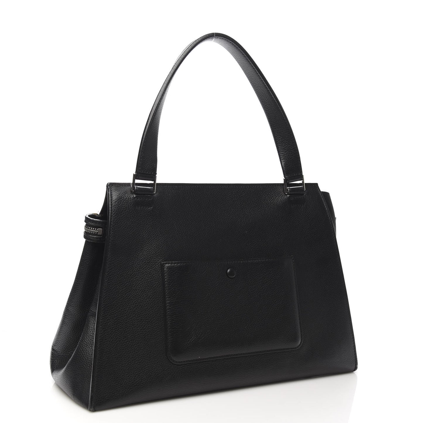 Supple Calfskin Medium Edge Shoulder Bag Black