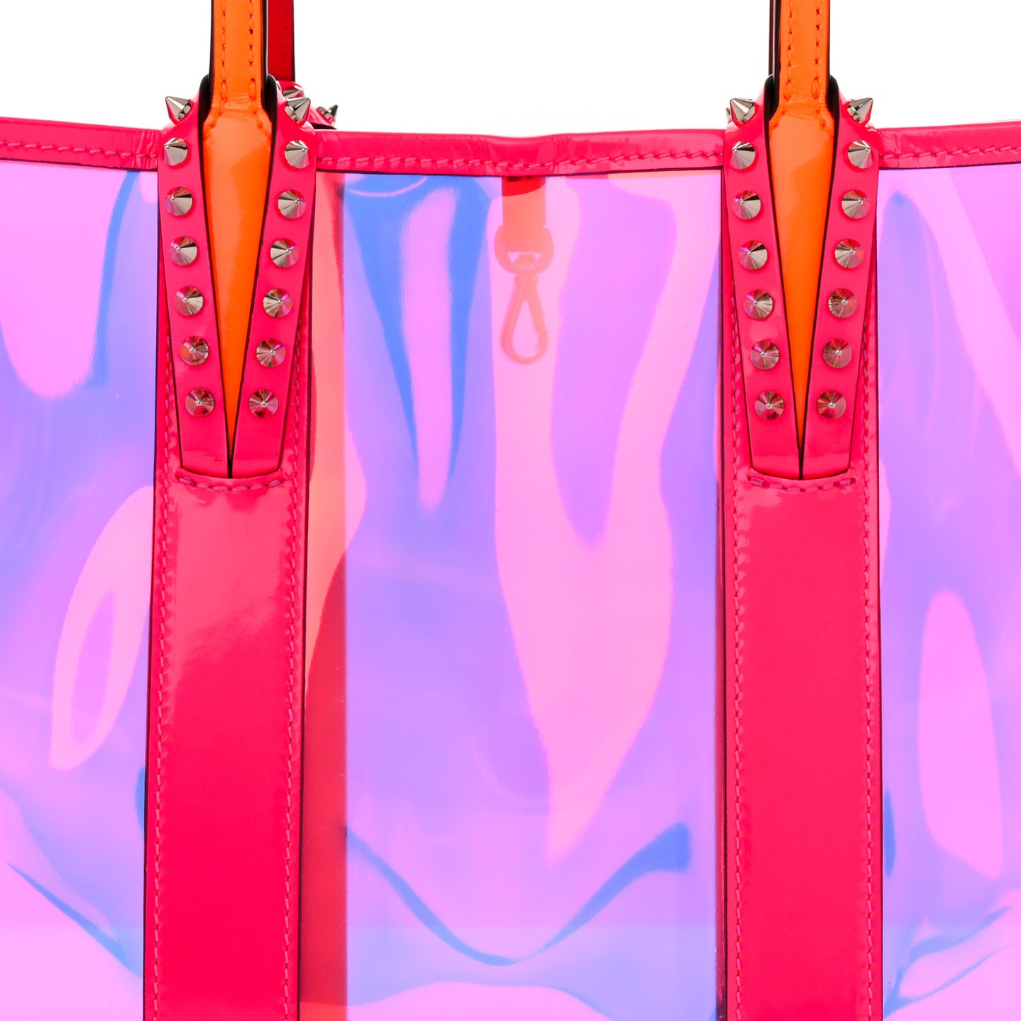 PVC Spikes East West Cabata Tote Pink