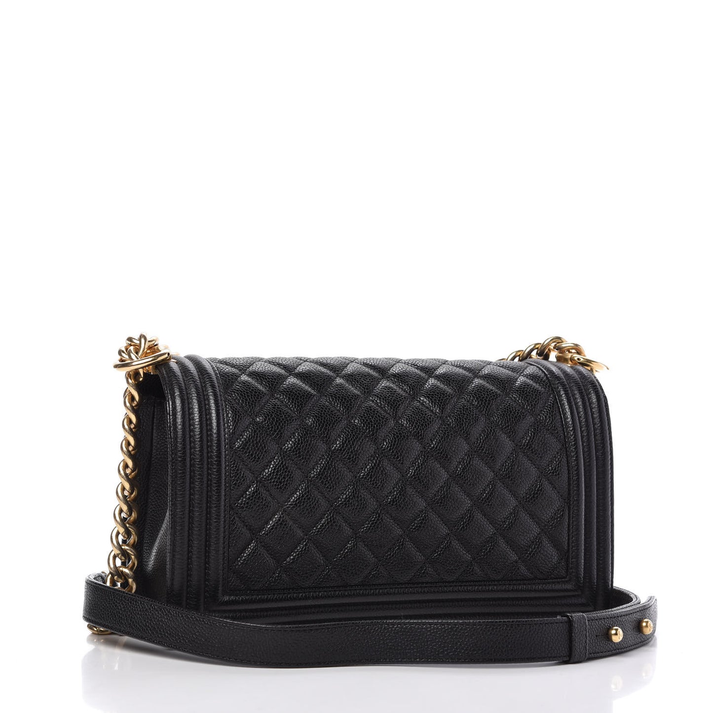 Caviar Quilted Medium Boy Flap Black