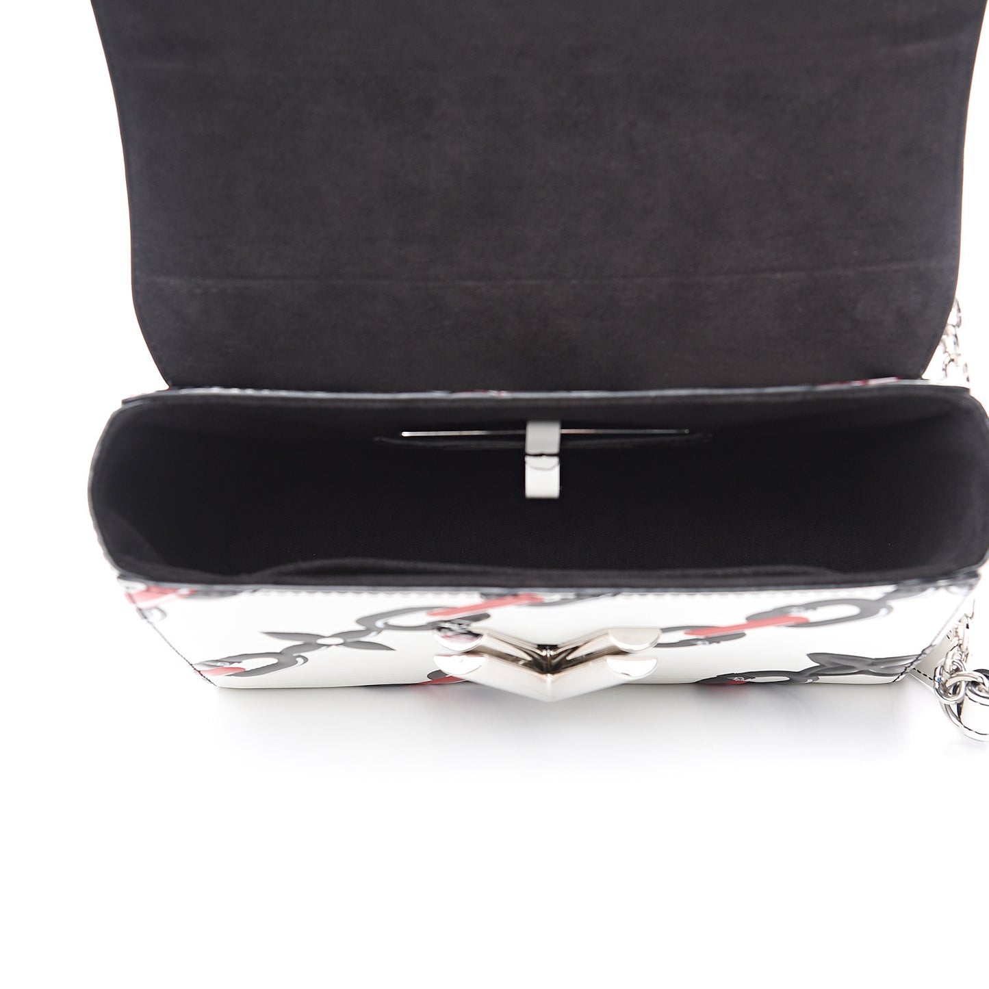 Epi Chain Flower Twist Shoulder Bag MM White