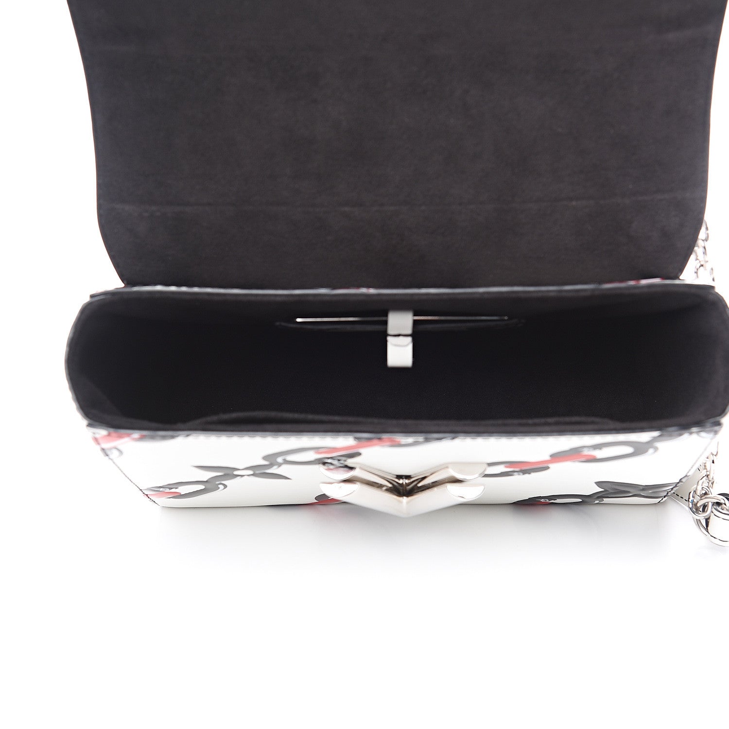Louis Vuitton Epi Chain Flower Twist Shoulder Bag MM White 4 of 7