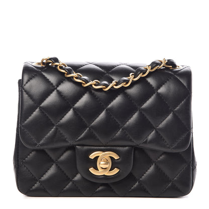 Chanel Lambskin Quilted Mini Square Flap Black 1 of 9