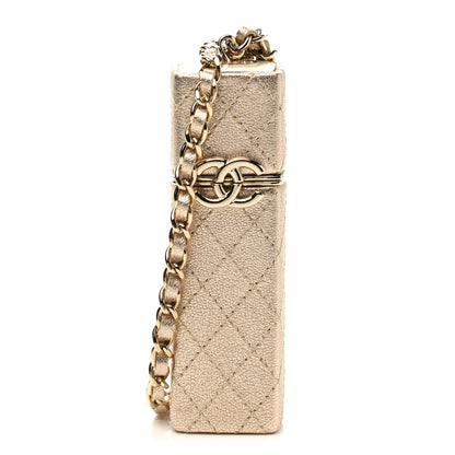 Chanel Metallic Lambskin Lipstick Case On Chain Gold 1 of 7