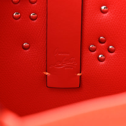 Christian Louboutin Calfskin Empire Spike Studded East West Cabata Tote Orange 7 of 11