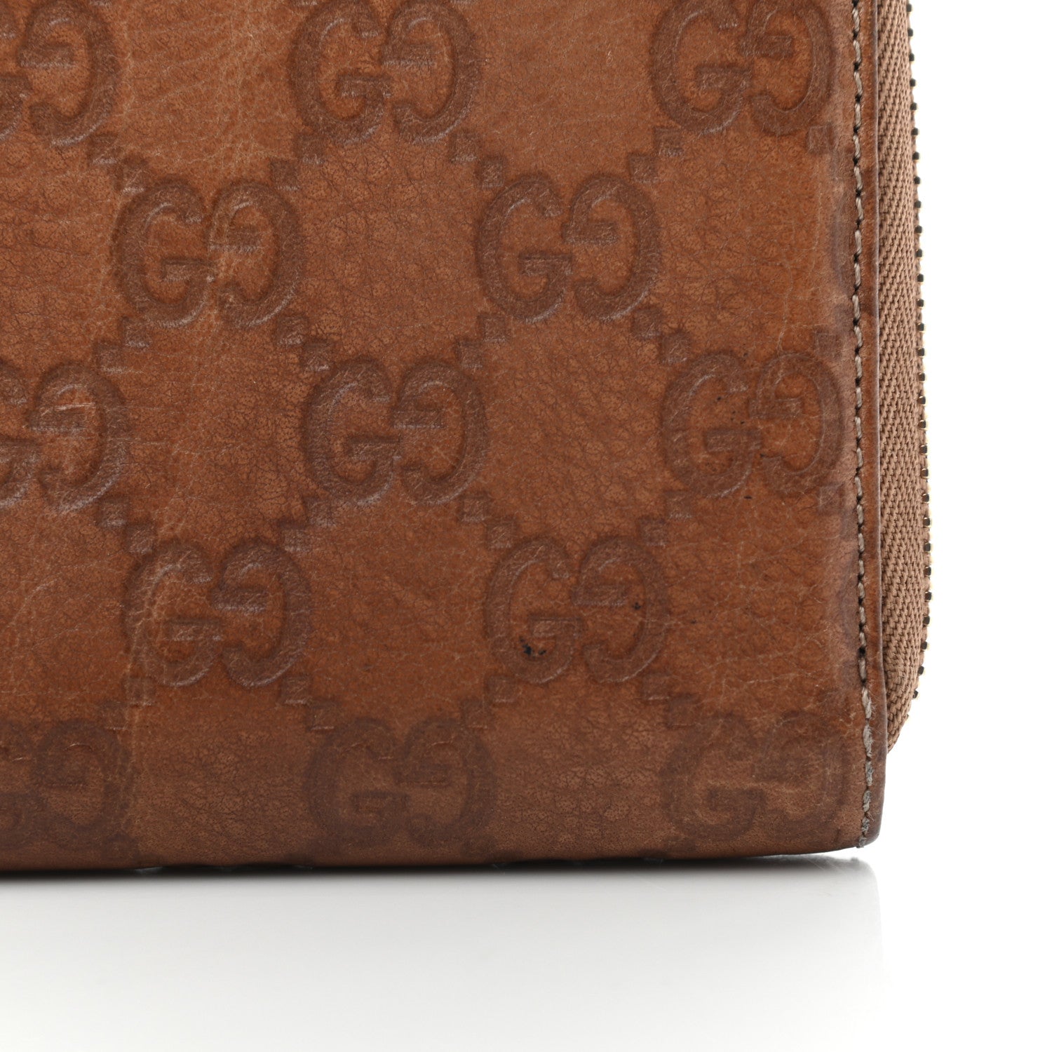 Gucci Guccissima Bamboo Tassel Zip Around Wallet Natural Brown 8 of 12