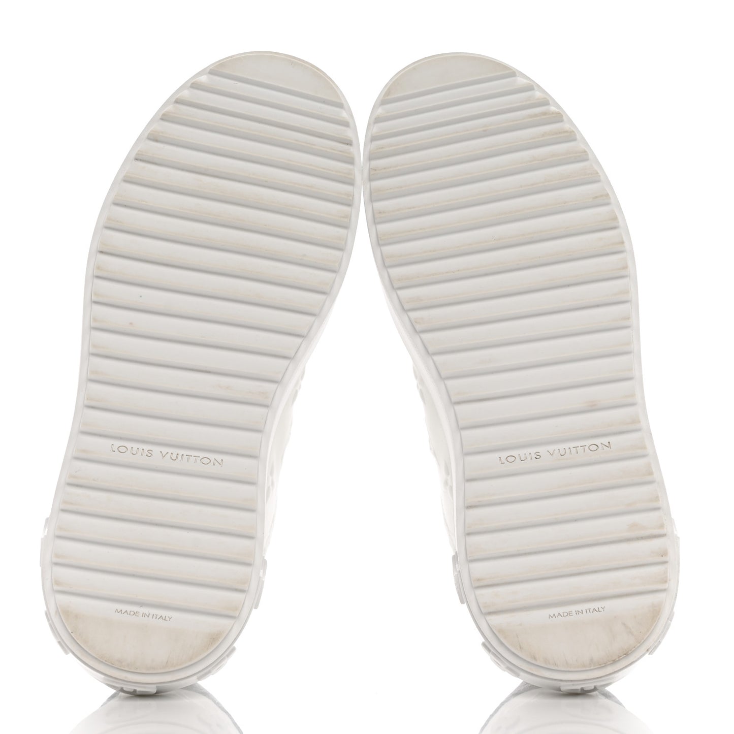 Lambskin Embossed Monogram Time Out Sneakers White