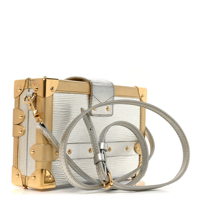 Louis Vuitton Metallic Epi Petite Malle Silver Silver 3 of 10