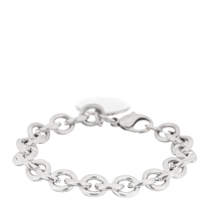 Tiffany Sterling Silver Round Tag Charm Bracelet 2 of 3